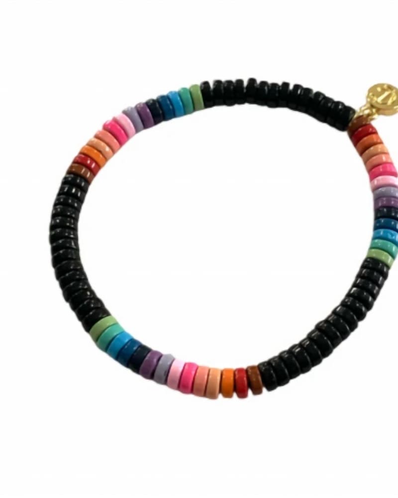 Front of a size O/S Laguna Bracelet in Black Multi in Black Multi by Caryn Lawn. | dia_product_style_image_id:329910